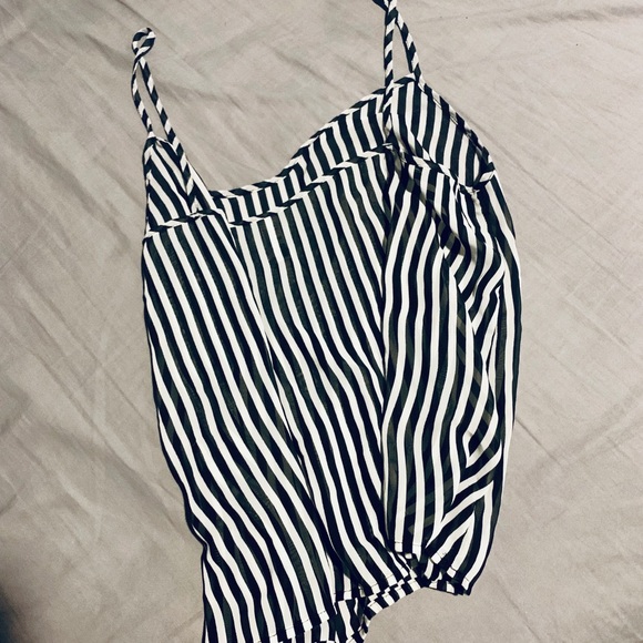 American Apparel B&W Striped Tank - Picture 2 of 2